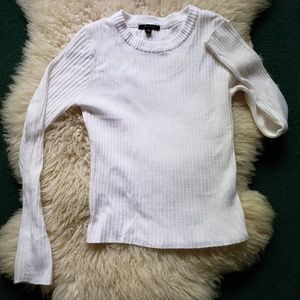 White ribbed long sleeve